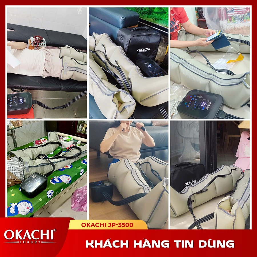 Máy trị liệu suy giãn tĩnh mạch OKACHI JP-3500 Plus (Pin sạc)