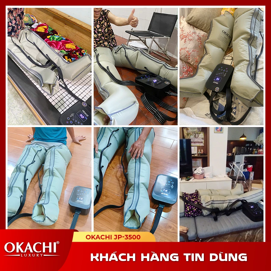 Máy trị liệu suy giãn tĩnh mạch OKACHI JP-3500 Plus (Pin sạc)