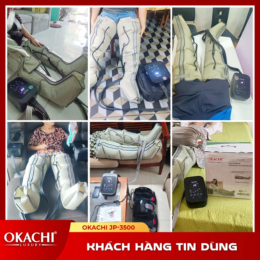 Máy trị liệu suy giãn tĩnh mạch OKACHI JP-3500 Plus (Pin sạc)
