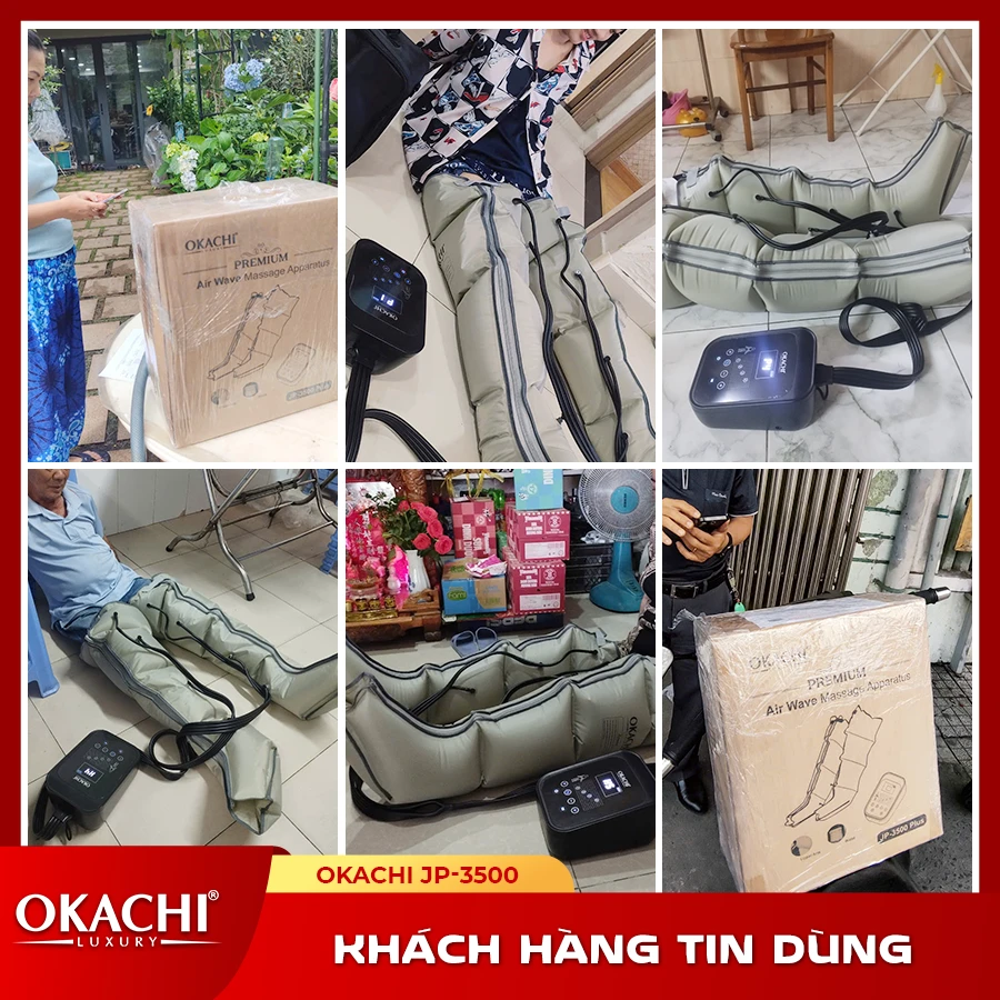 Máy trị liệu suy giãn tĩnh mạch OKACHI JP-3500 Plus (Pin sạc)