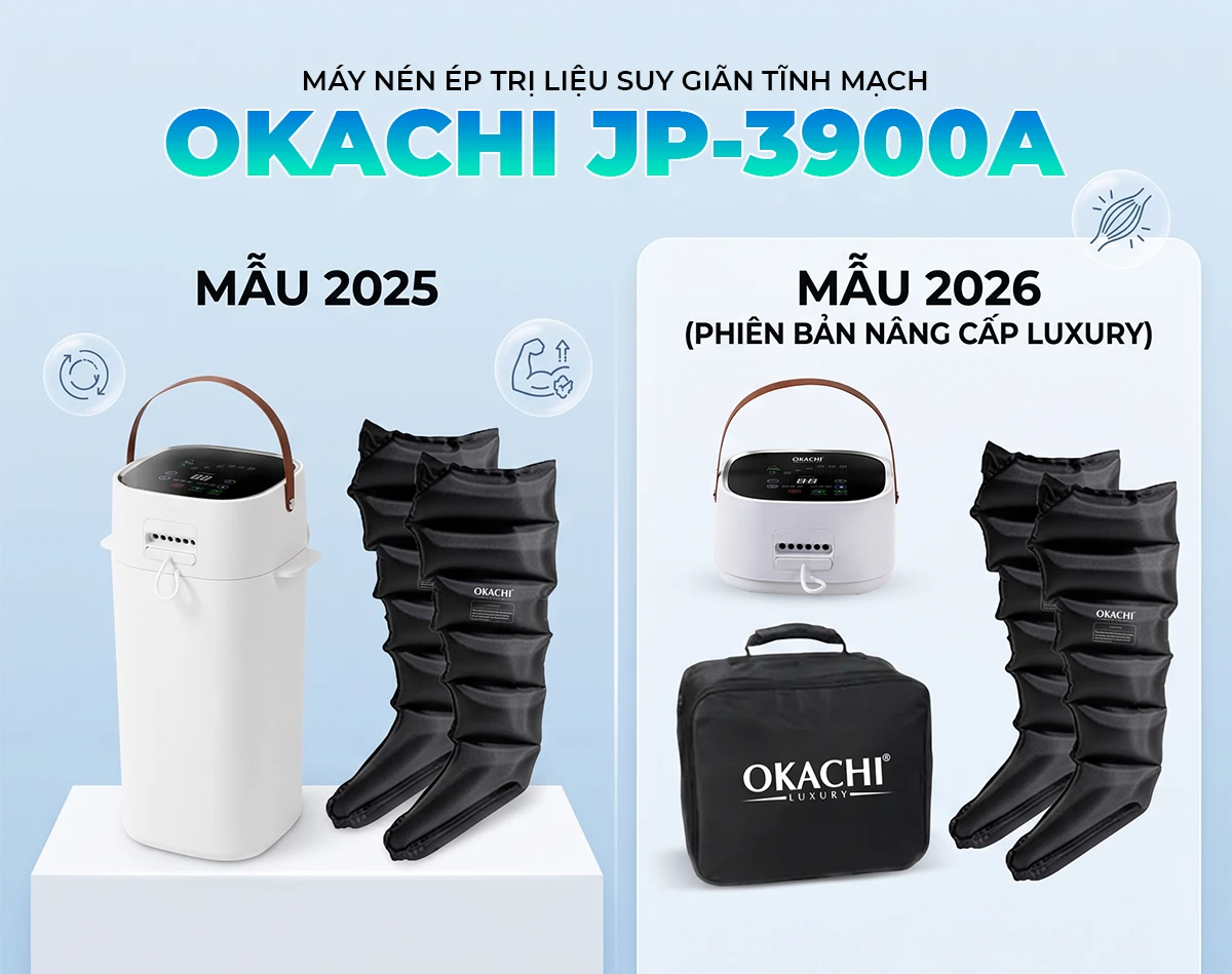 Máy massage trị liệu suy giãn tĩnh mạch OKACHI JP-3900A (6 buồng)