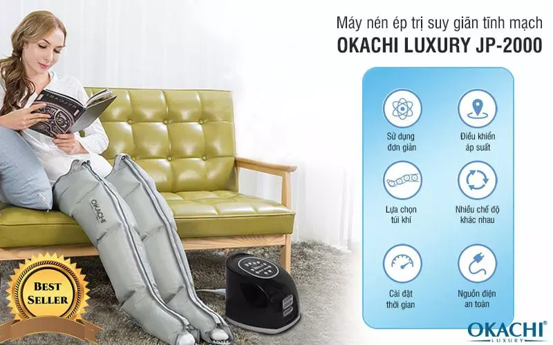 Máy nén ép trị suy giãn tĩnh mạch OKACHI LUXURY JP-2000