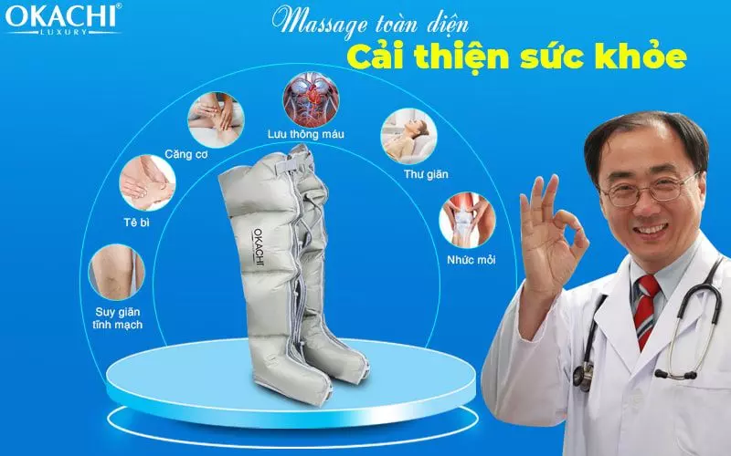 Tác dụng của máy nén ép trị liệu Okachi