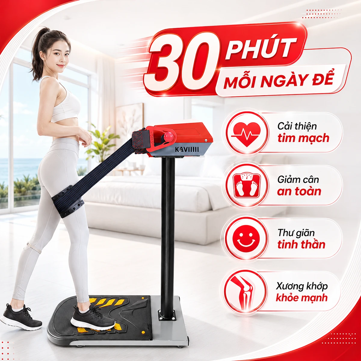 Máy rung bụng đứng giảm mỡ hiệu quả CALIFIT CF-450