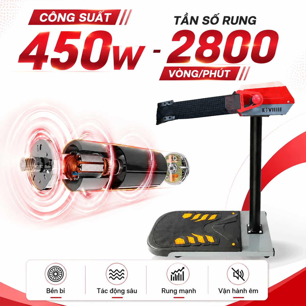 Máy rung bụng đứng giảm mỡ hiệu quả CALIFIT CF-450