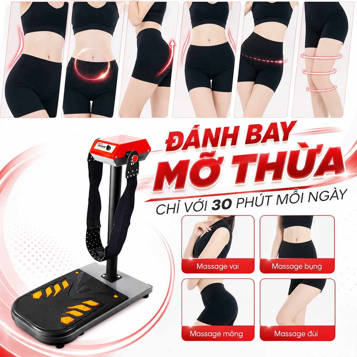 Máy rung bụng đứng giảm mỡ hiệu quả CALIFIT CF-450