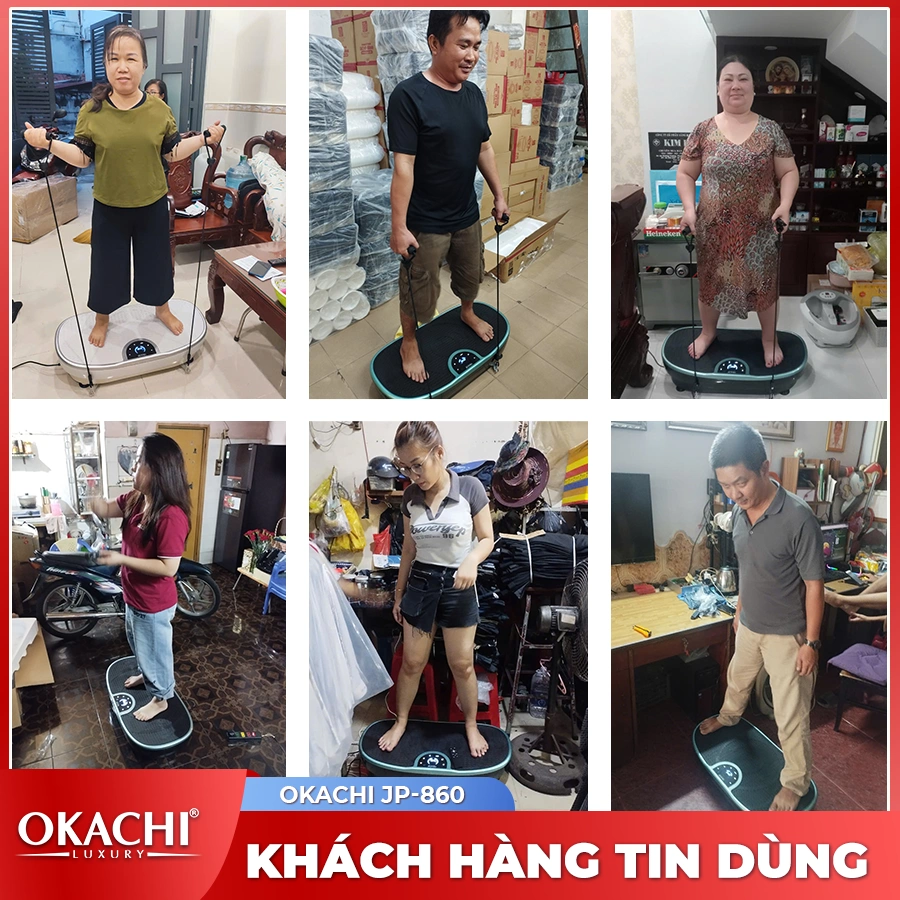 Máy rung giảm mỡ  toàn thân OKACHI JP-860 (Xanh)