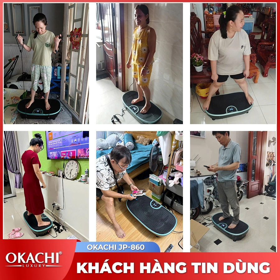 Máy rung giảm mỡ  toàn thân OKACHI JP-860 (Xanh)