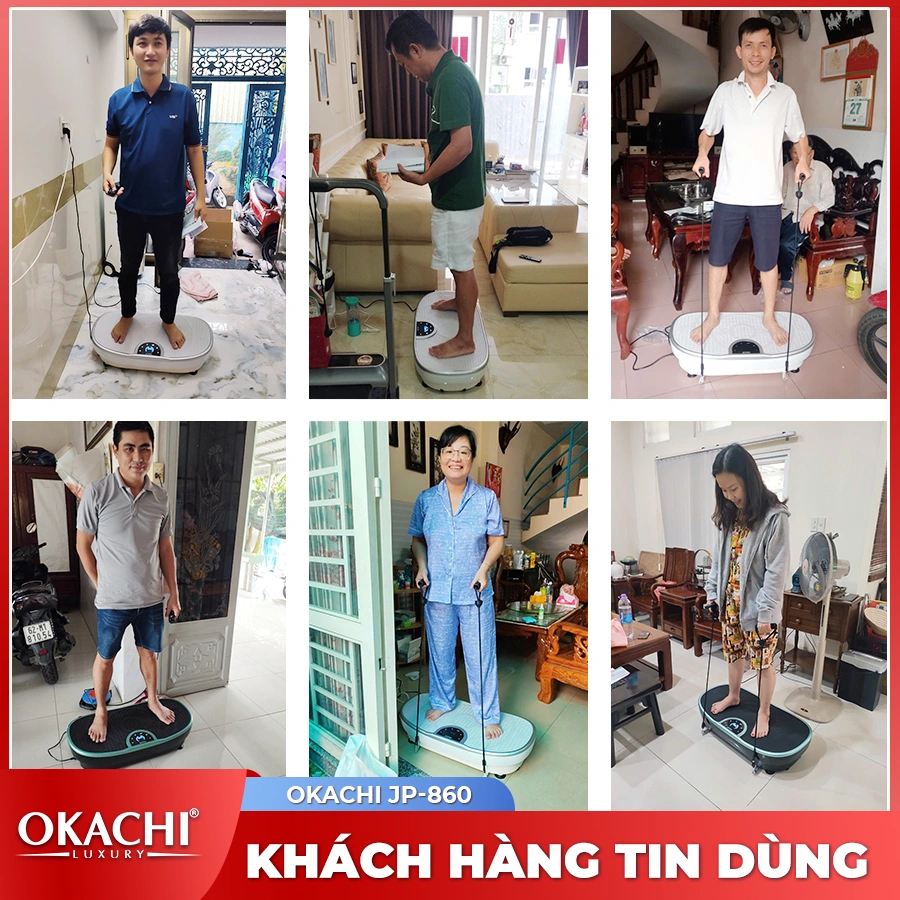 Máy rung giảm mỡ  toàn thân OKACHI JP-860 (Xanh)