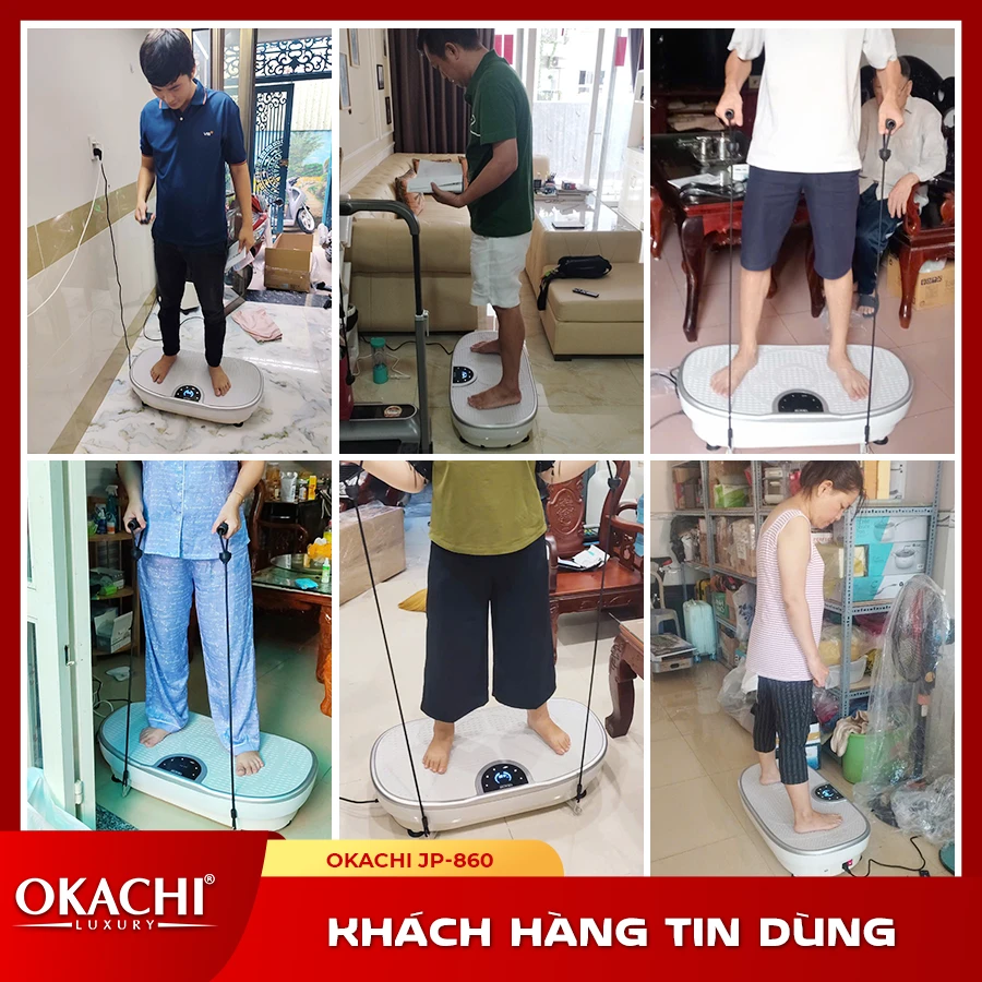 Máy rung giảm mỡ  toàn thân OKACHI JP-860 (Trắng)