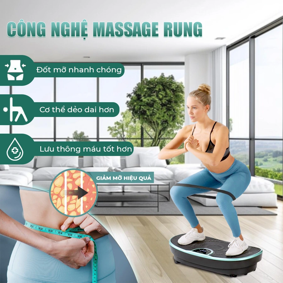 Máy rung giảm mỡ  toàn thân OKACHI JP-860 (Xanh)