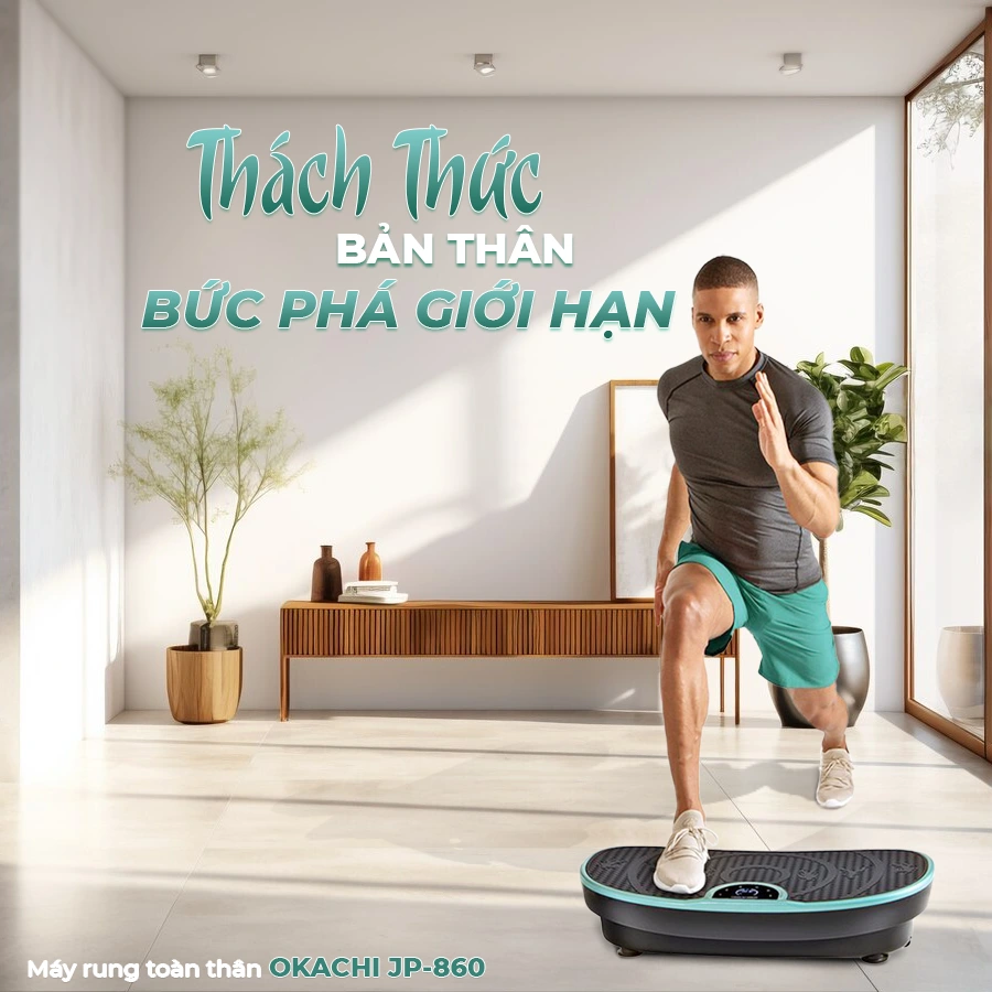 Máy rung giảm mỡ toàn thân OKACHI JP-860 (Xanh)