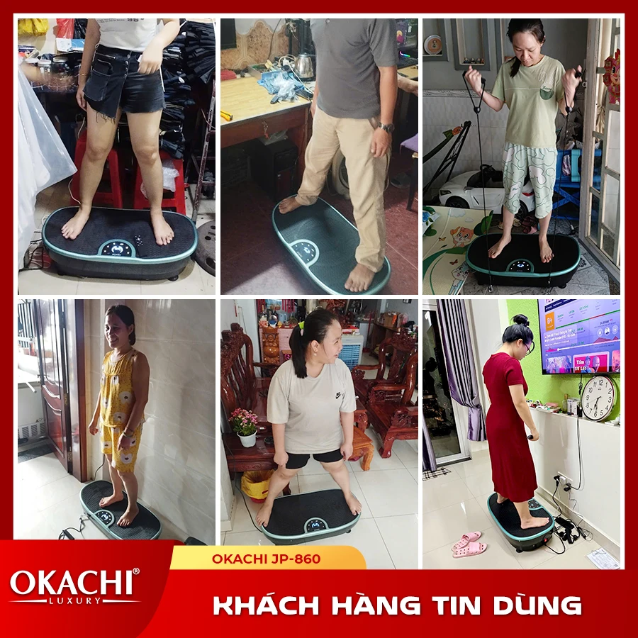 Máy rung giảm mỡ toàn thân OKACHI JP-860 (Xanh)