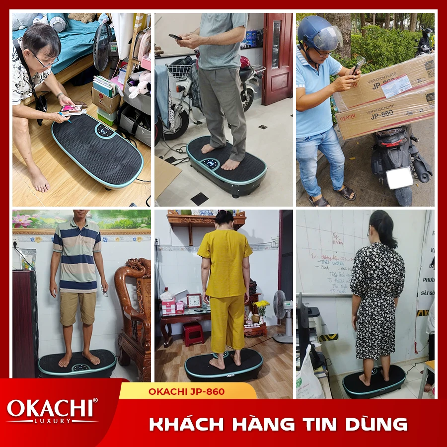 Máy rung giảm mỡ toàn thân OKACHI JP-860 (Xanh)