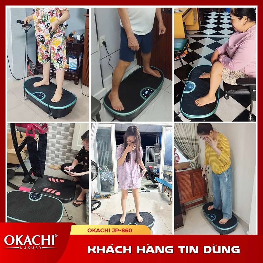 Máy rung giảm mỡ toàn thân OKACHI JP-860 (Xanh)