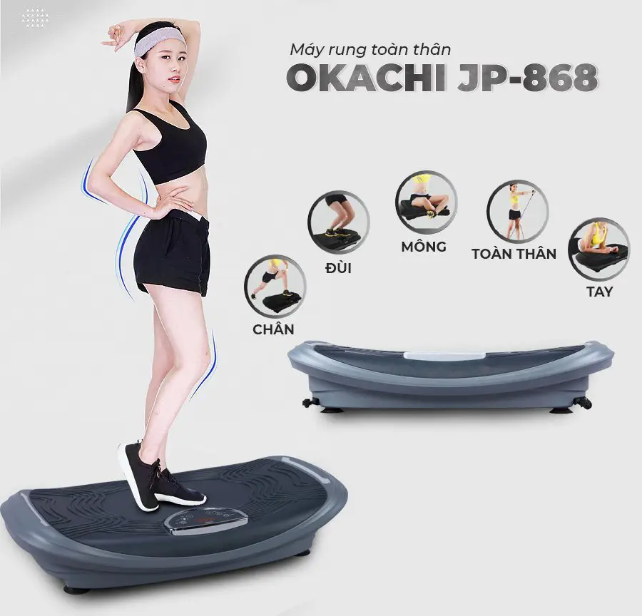 Máy rung giảm mỡ toàn thân OKACHI JP-868 (Dòng cao cấp)