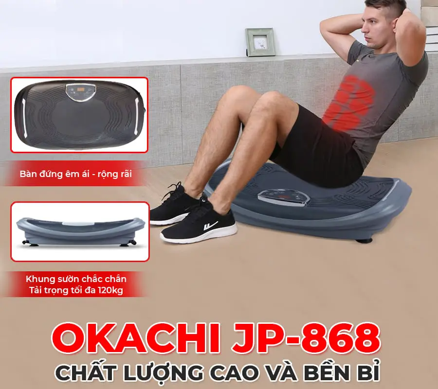 Máy rung giảm mỡ toàn thân OKACHI JP-868 (Dòng cao cấp)