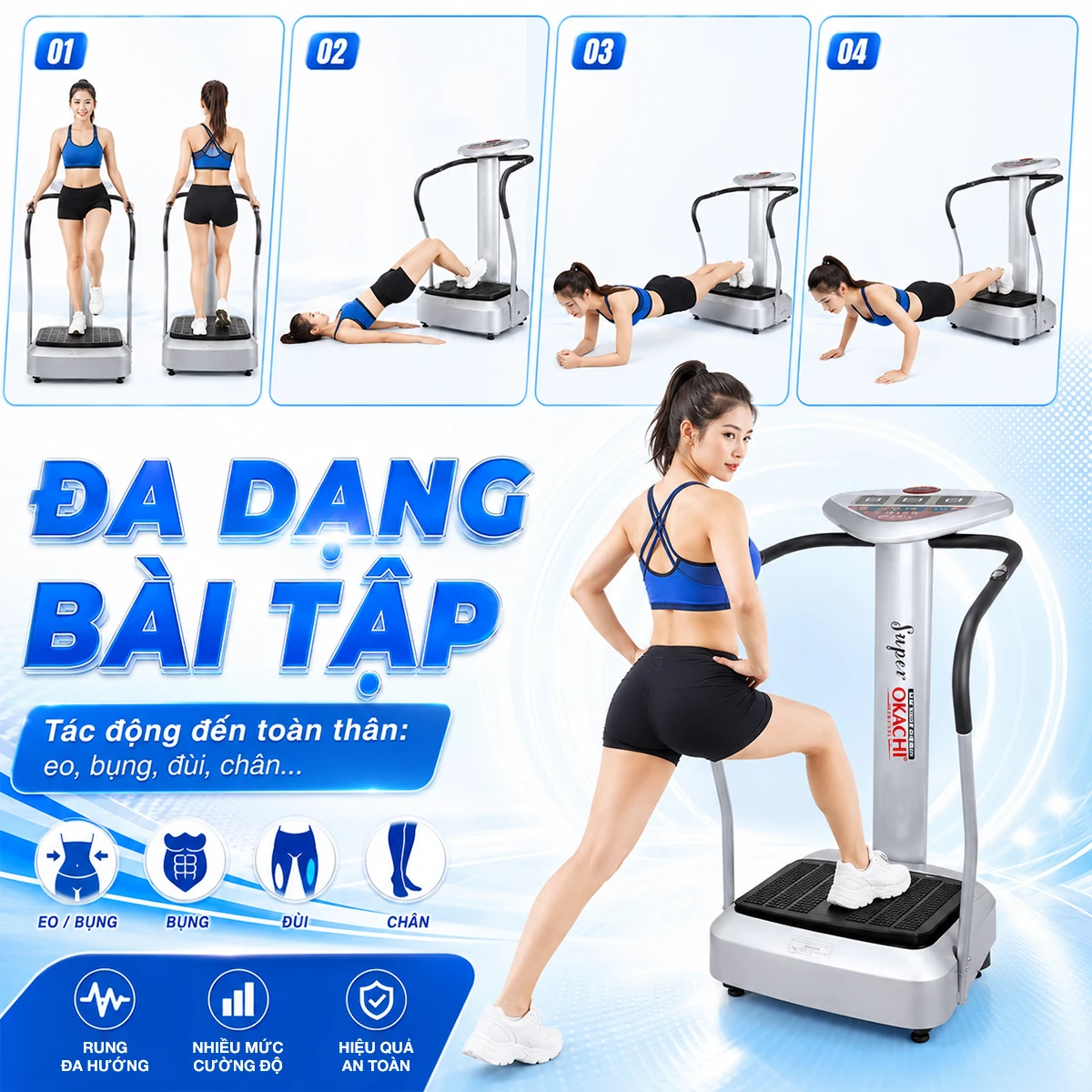 Máy rung toàn thân Body Okachi JP-F600