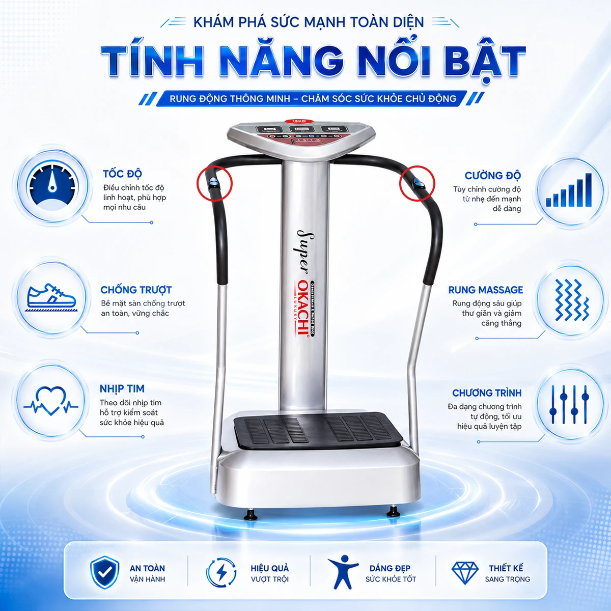 Máy rung toàn thân Body Okachi JP-F600