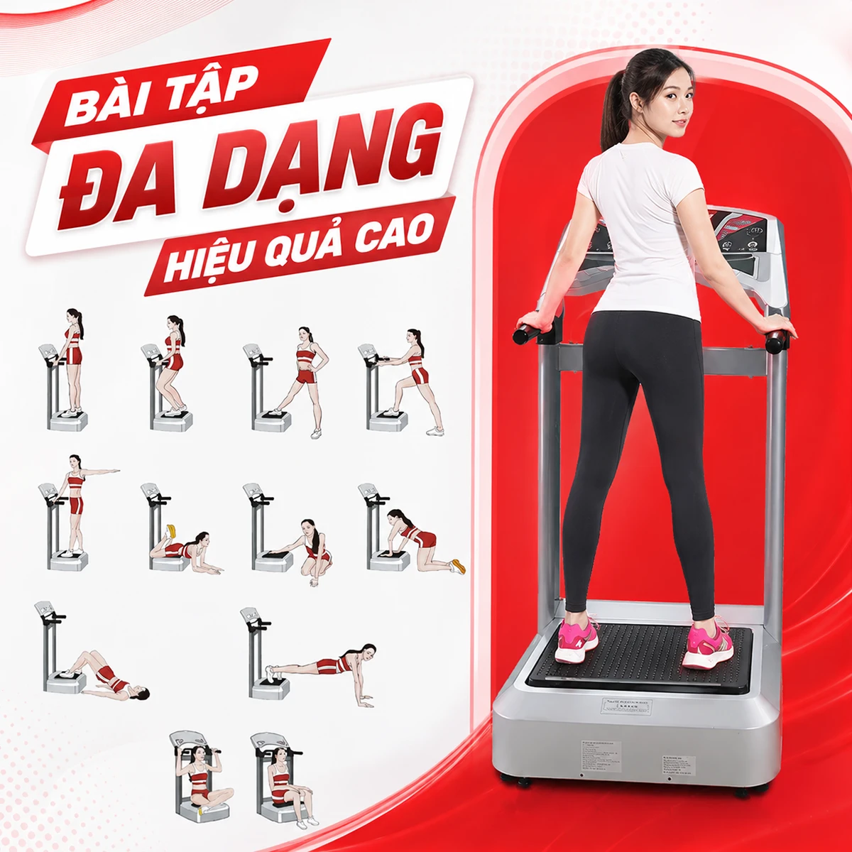 Máy rung giảm cân Super Okachi Massage JP-F900 công suất 1000W (cao cấp)