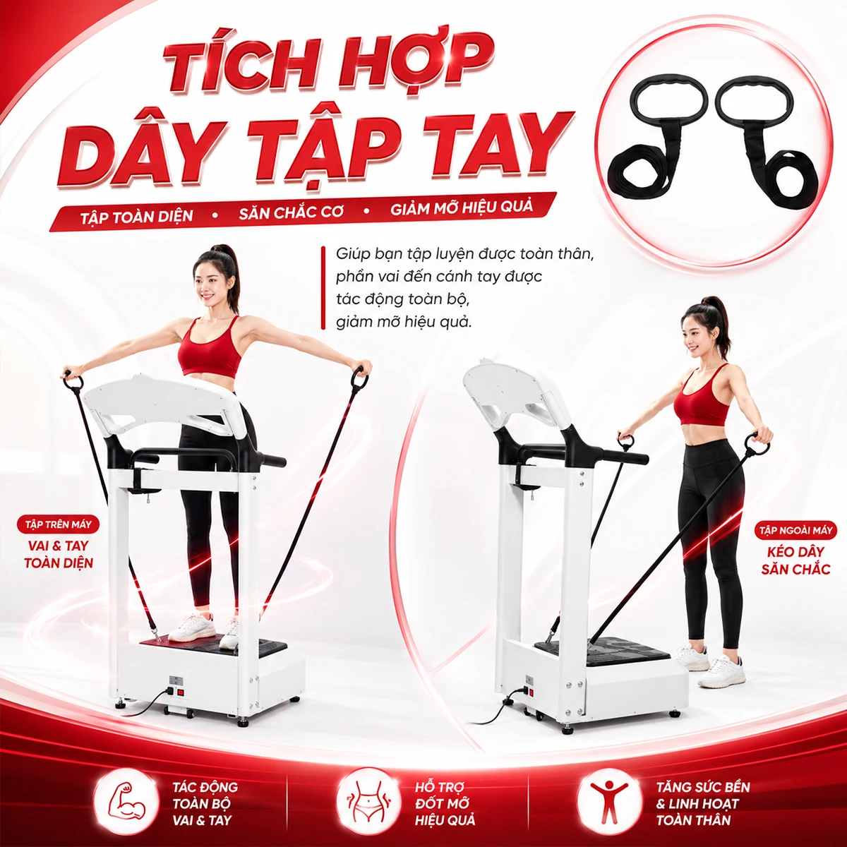 Máy rung giảm cân Super Okachi Massage JP-F900 công suất 1000W (cao cấp)