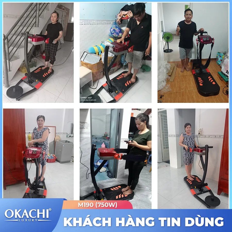 Máy rung bụng đứng đa năng M190 cao cấp (750W tùy chỉnh tốc độ + xoay eo)