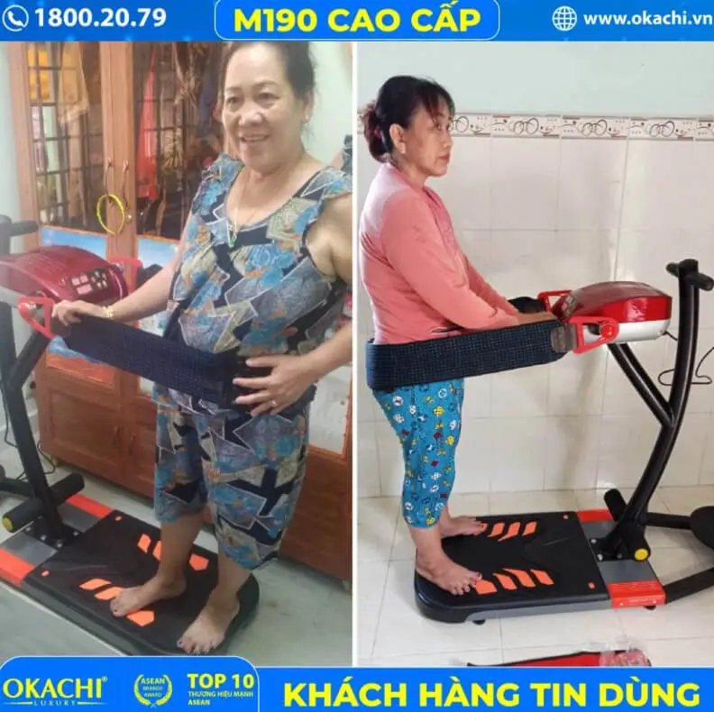 Máy rung bụng đứng đa năng M190 cao cấp (750W tùy chỉnh tốc độ + xoay eo)