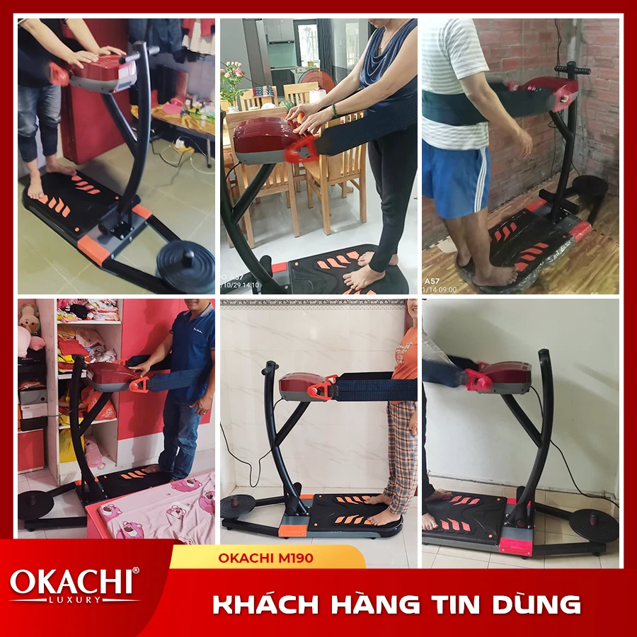 Máy rung bụng đứng đa năng M190 cao cấp (750W tùy chỉnh tốc độ + xoay eo)
