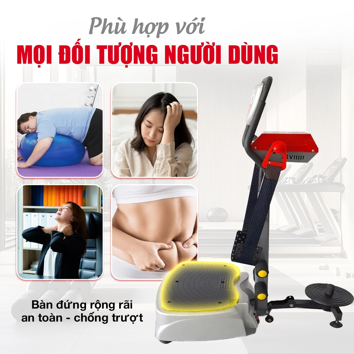 Máy rung toàn thân đa năng Pro New (rung+massage+xoay eo)
