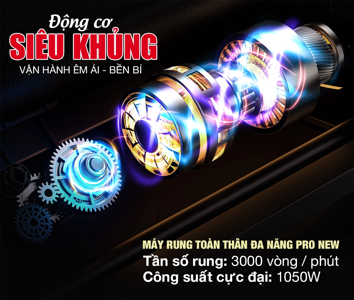 Máy rung toàn thân đa năng Pro New (rung+massage+xoay eo)