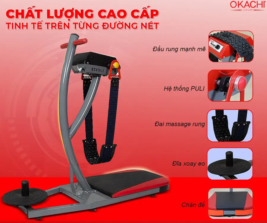 Máy rung bụng đứng Califit Pro 2021 xoay eo
