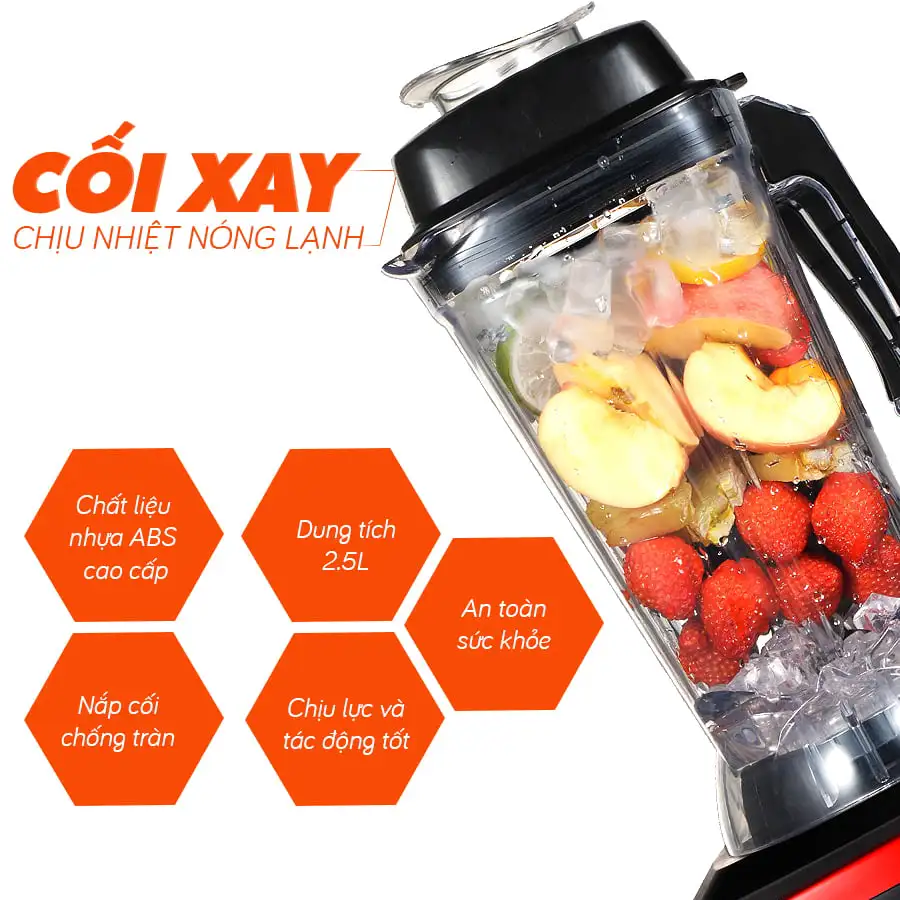Máy xay sinh tố công nghiệp Fuki 2500W (FK-2500)