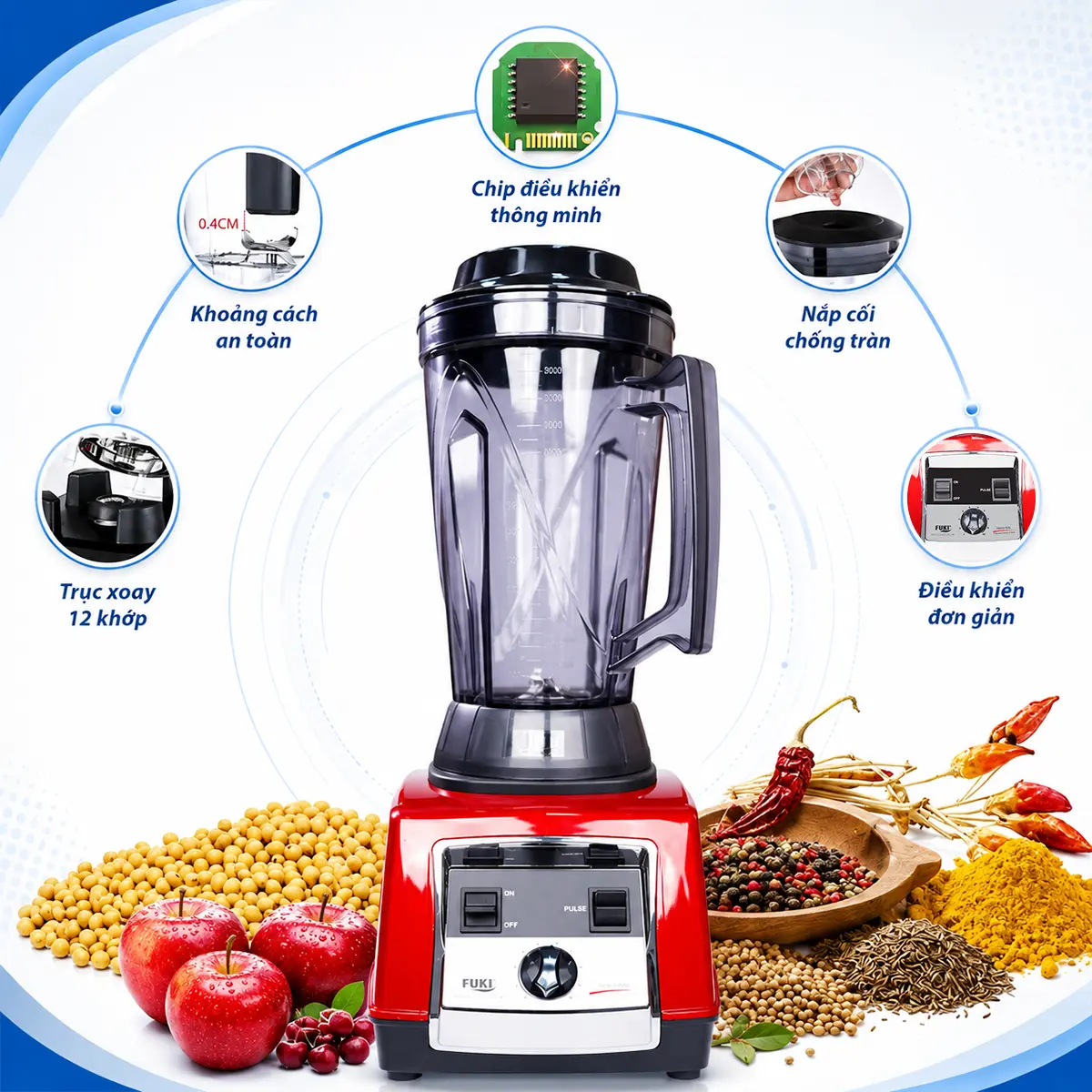 cấu tạo của máy xay fk-3000