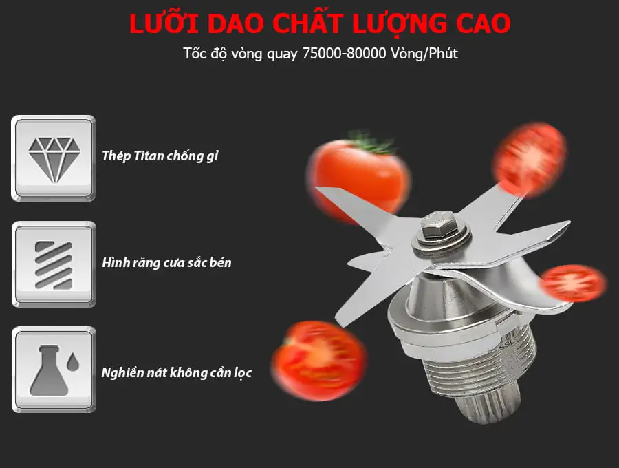 Máy xay sinh tố công nghiệp Fuki FK-3000W (màu trắng)