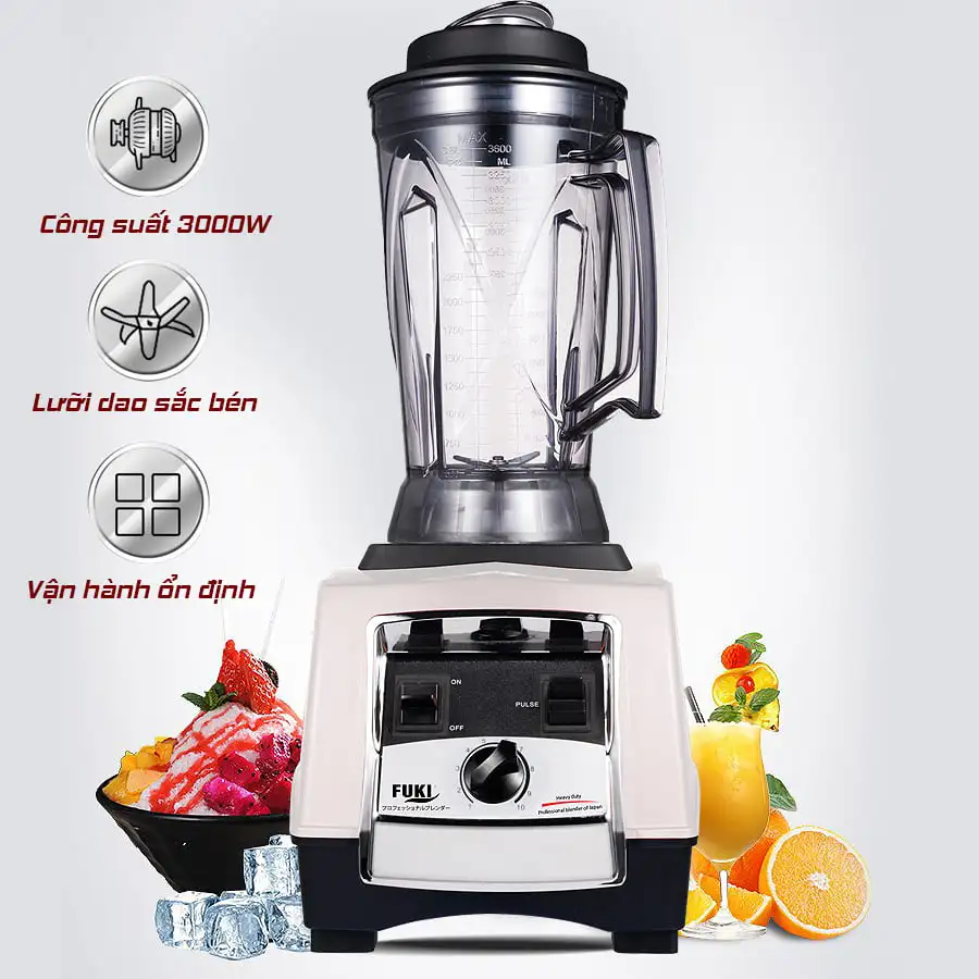 Máy xay sinh tố công nghiệp Fuki FK-3000W (màu trắng)