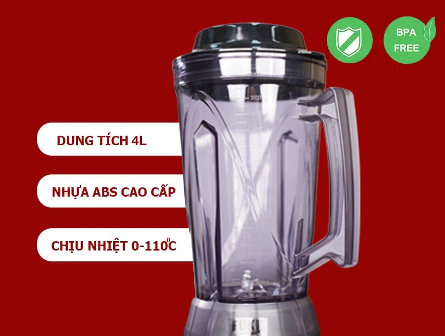 Máy xay sinh tố công nghiệp Fuki 3000W - Hẹn giờ (FK-3000A)