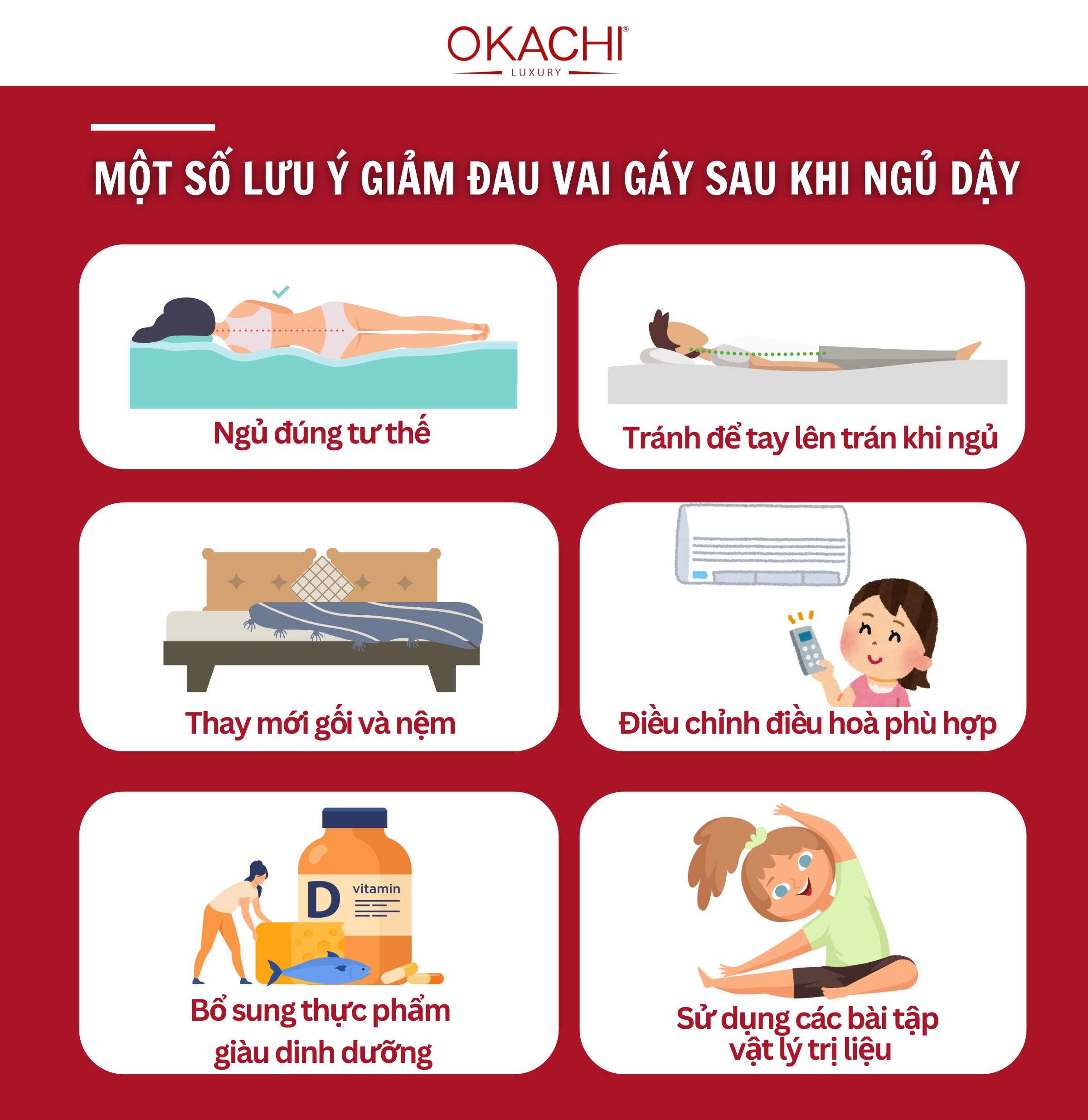 mot so luu y giam dau vai gay sau khi ngu day