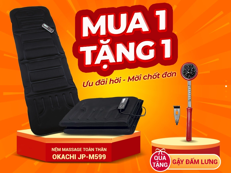 Nệm massage toàn thân OKACHI JP-M599 (thế hệ mới)