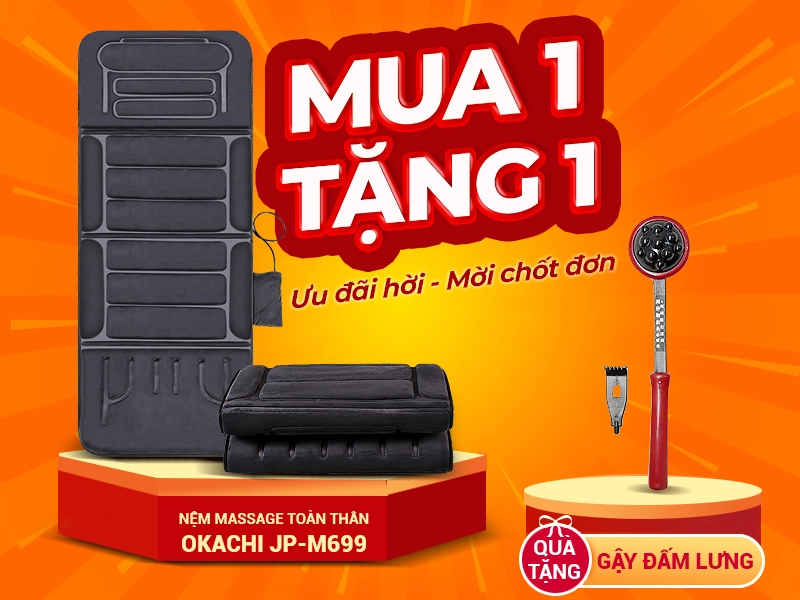 Nệm massage toàn thân OKACHI JP-M699 (dòng cao cấp)