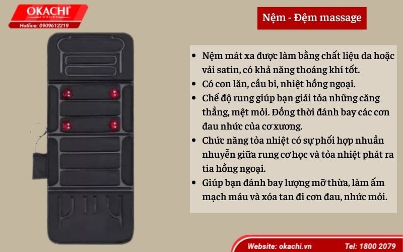 Nệm - Đệm massage toàn thân