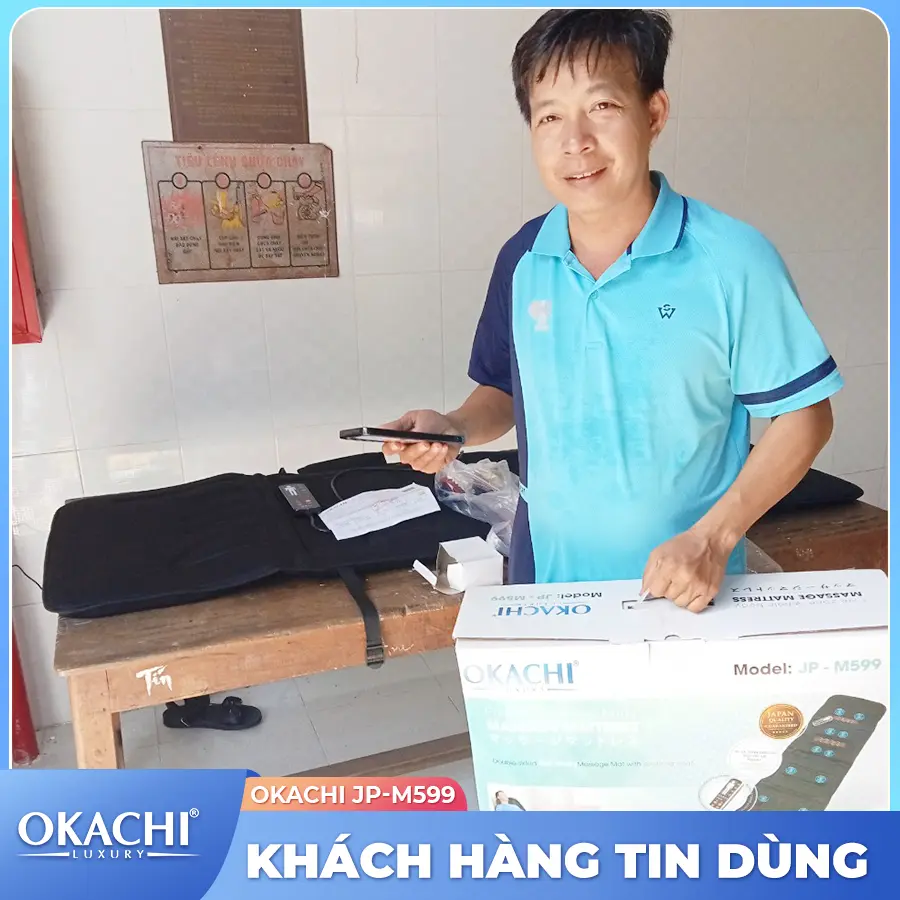 Nệm massage toàn thân OKACHI JP-M599 (thế hệ mới)