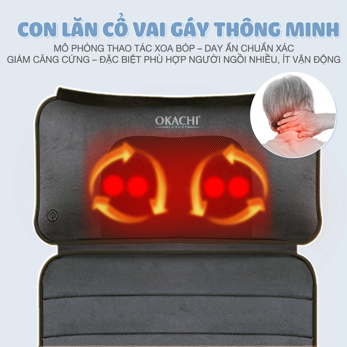 Nệm massage toàn thân OKACHI JP-M811 con lăn