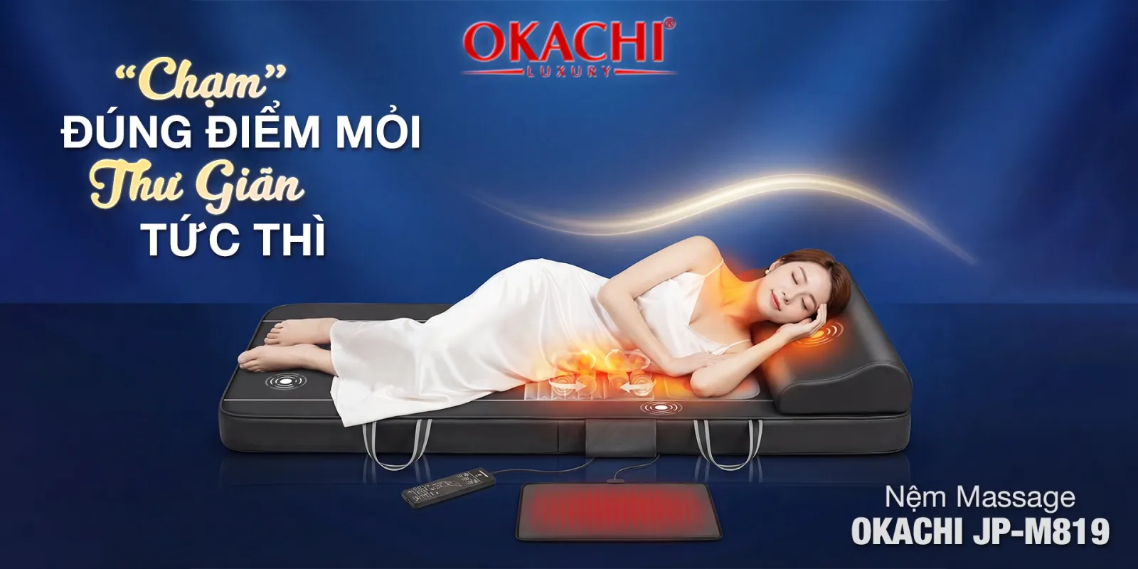 Nệm massage toàn thân OKACHI JP-M819