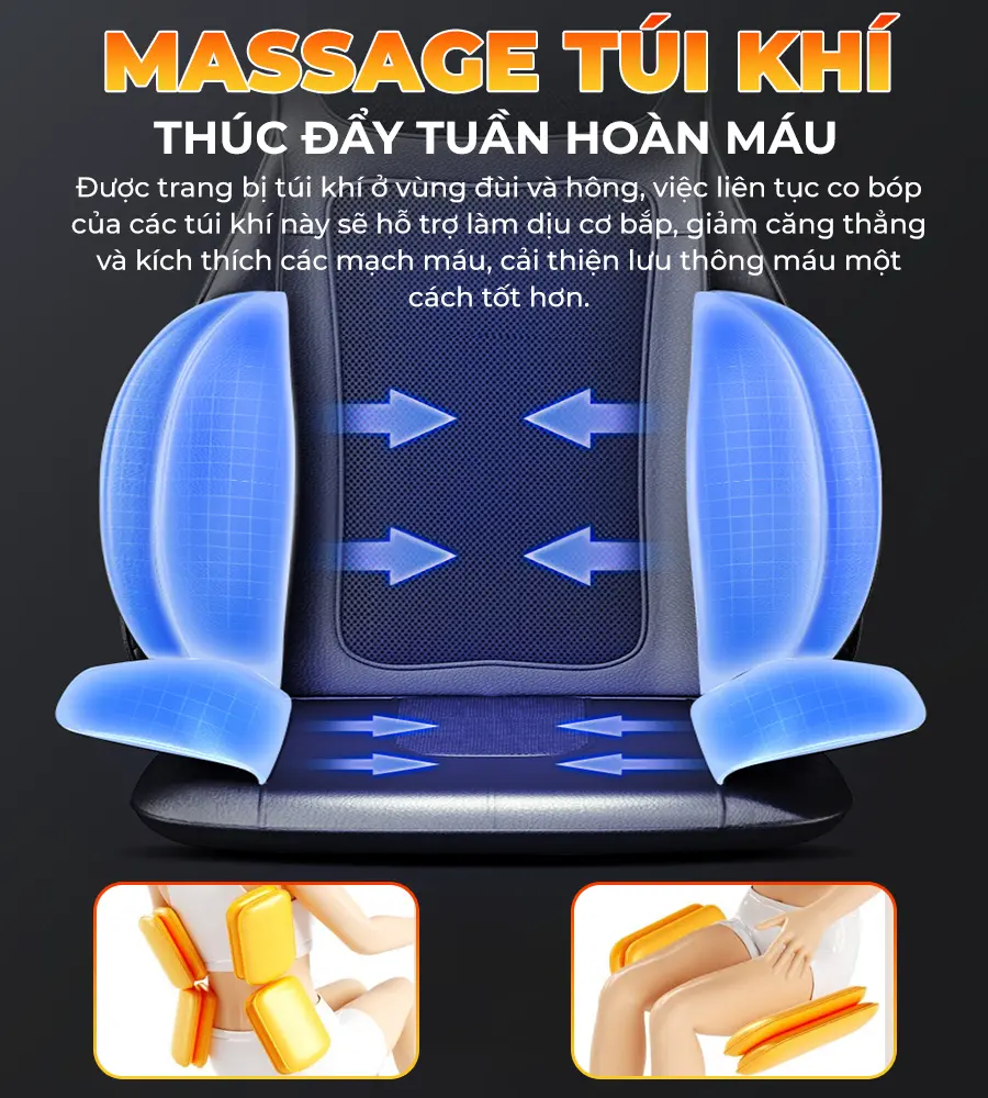 Đệm massage toàn thân OKACHI JP-A90
