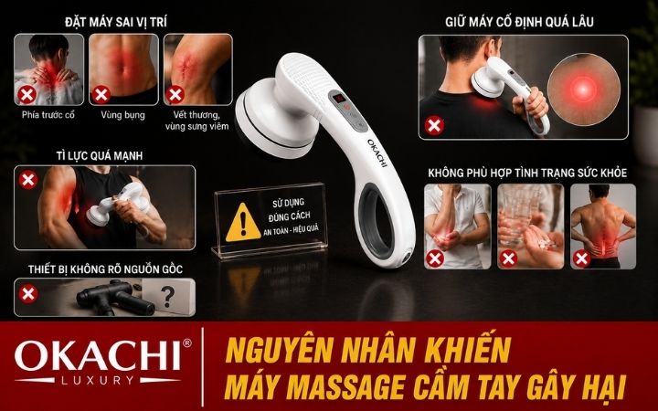 nguyên nhân khiến máy massage cầm tay gây hại