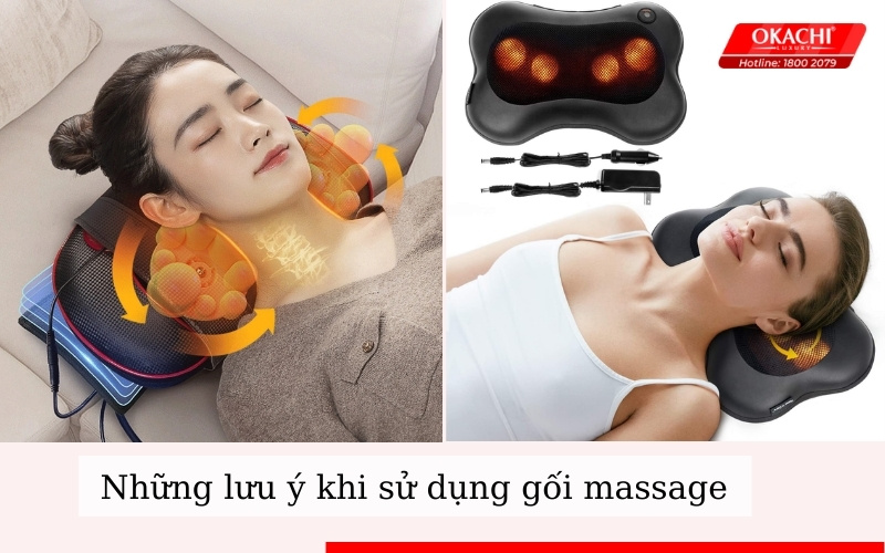 Những lưu ý khi sử dụng gối massage