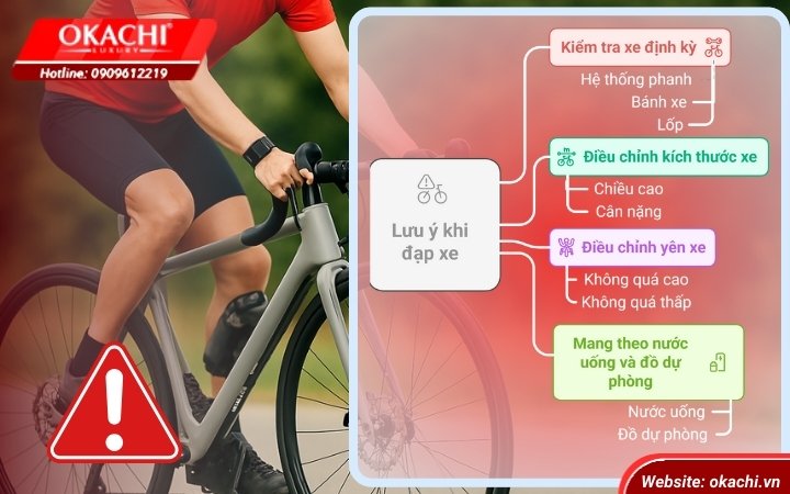 Những lưu ý quan trọng khi đạp xe