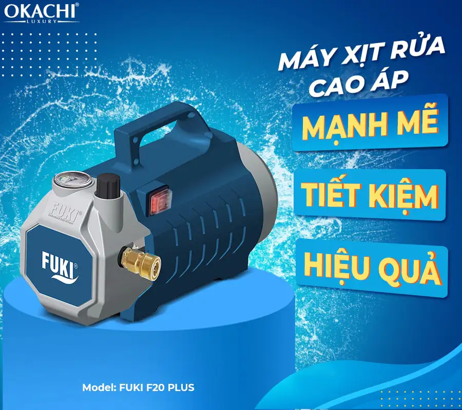 Máy xịt rửa xe cao áp Fuki F20 Plus 2500W (điều chỉnh áp)