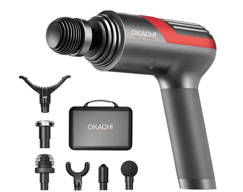 Súng massage cầm tay OKACHI LUXURY JP-i5 Pro (Viền đỏ)
