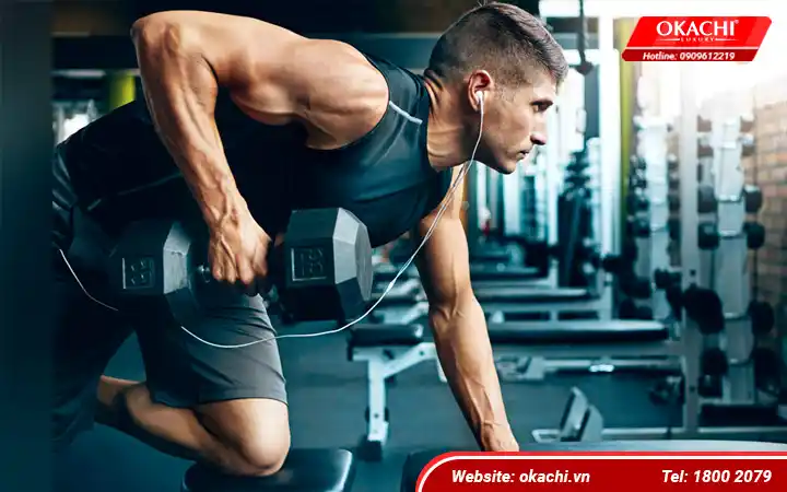 Bài tập cơ chân hiệu quả Dumbbell row